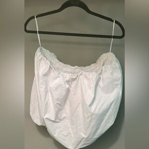 Anthropologie Maeve White Bubble Tube Top